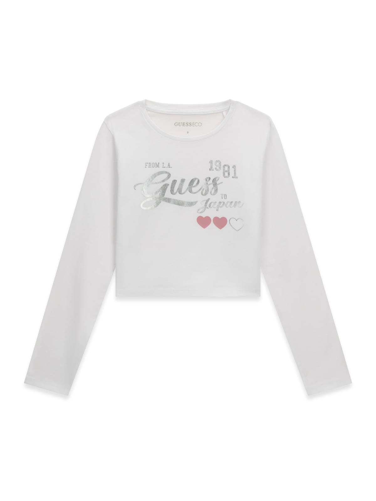 AM Kids - Maglietta manica lunga Guess con cuori