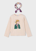 AM Kids - Maglietta manica lunga con foulard