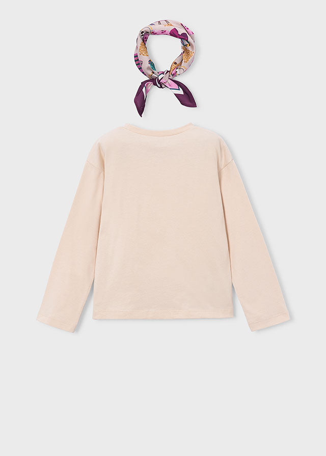AM Kids - Maglietta manica lunga con foulard