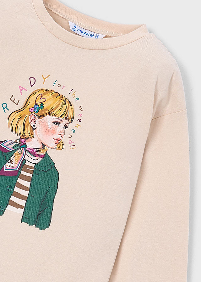 AM Kids - Maglietta manica lunga con foulard