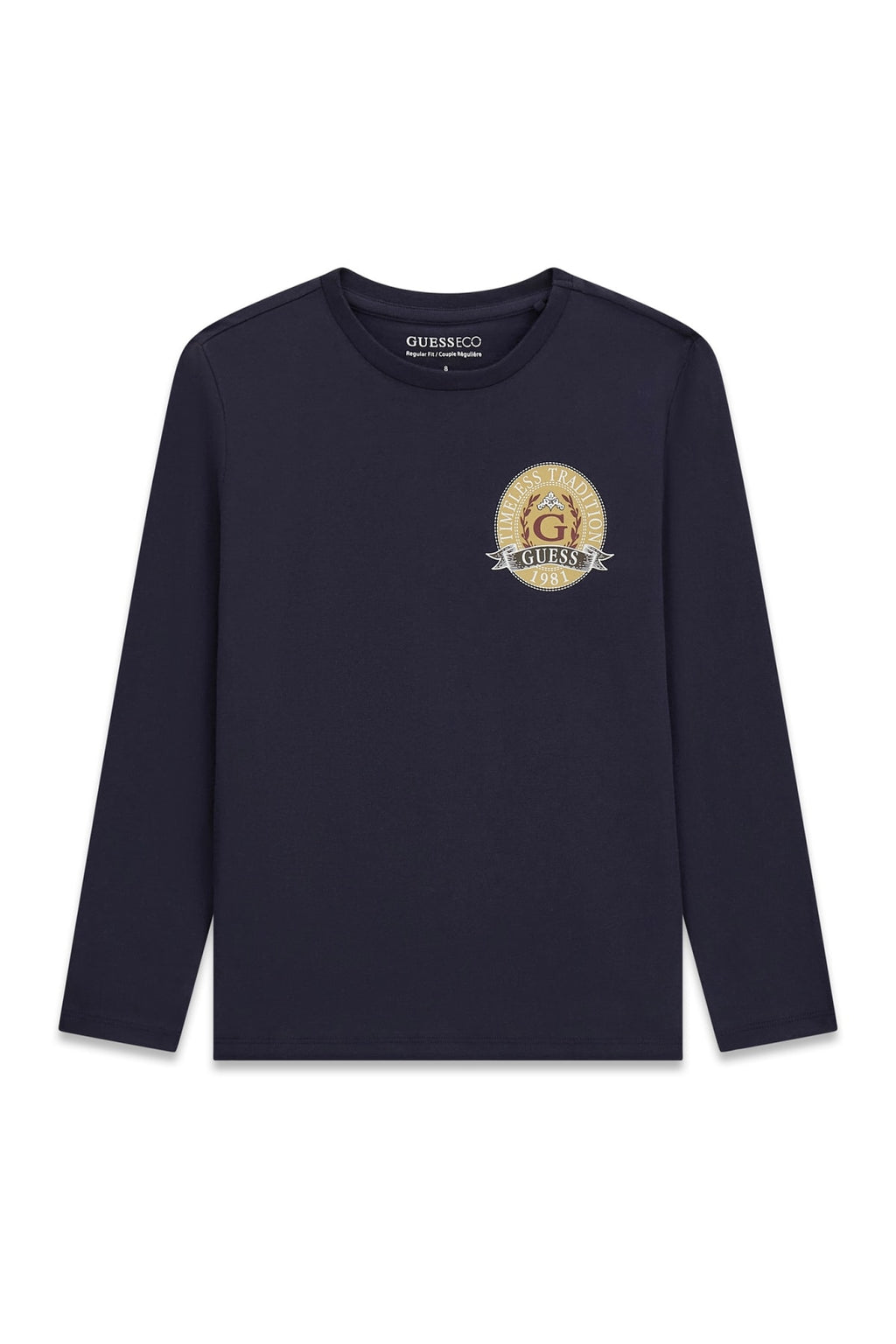 AM Kids - Maglietta manica lunga con logo guess