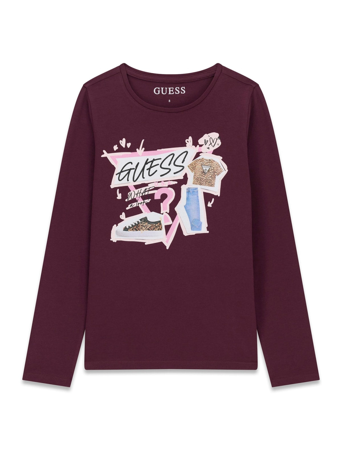AM Kids - Maglietta manica lunga con scritta Guess