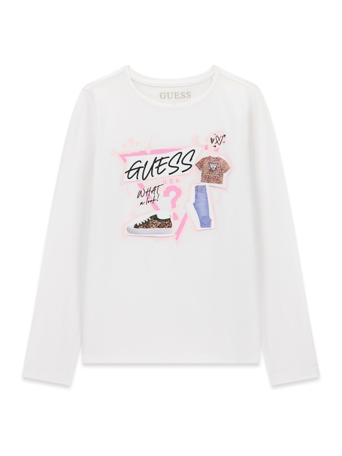 AM Kids - Maglietta manica lunga con scritta Guess