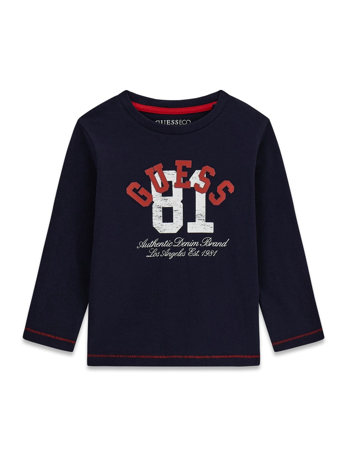 AM Kids - Maglietta manica lunga con scritta guess