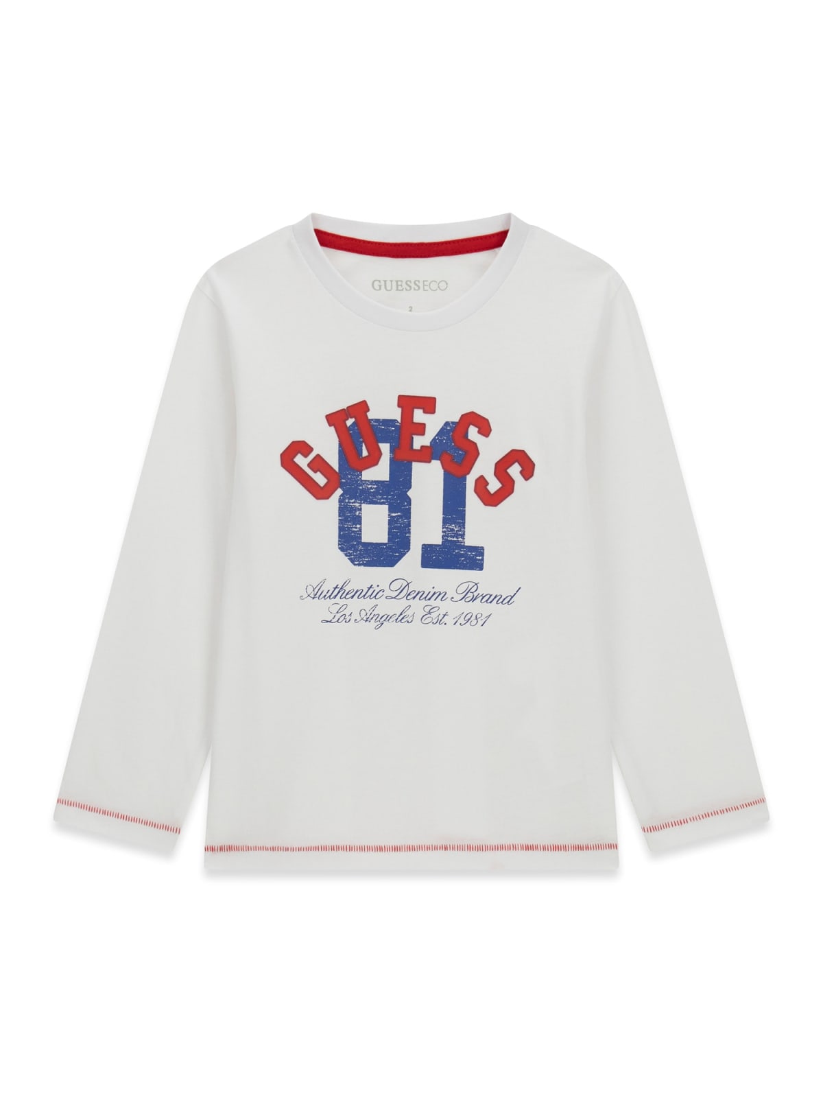 AM Kids - Maglietta manica lunga con scritta guess