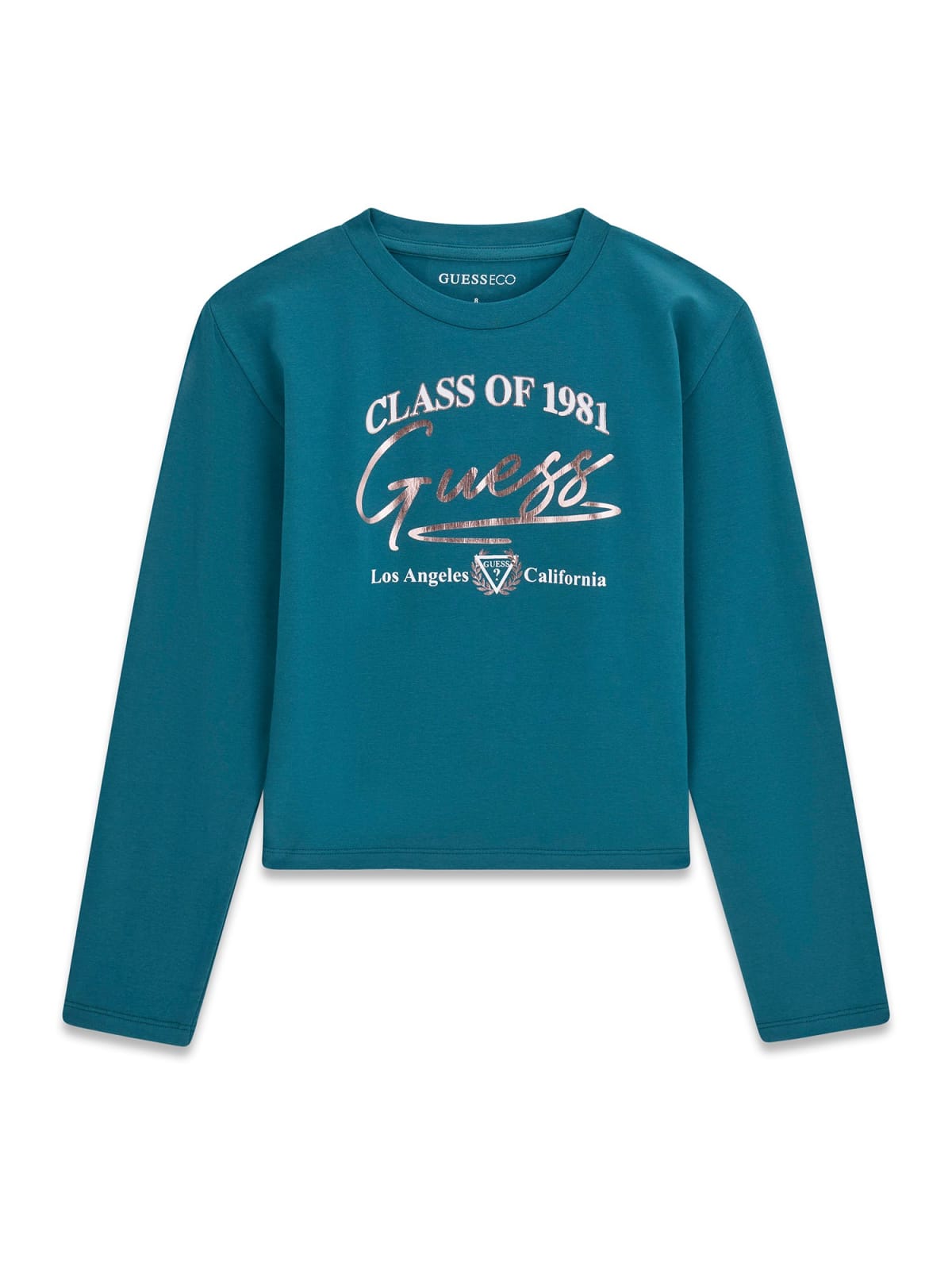 AM Kids - Maglietta manica lunga con scritta guess blu