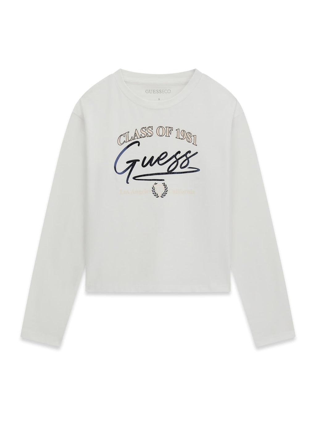 AM Kids - Maglietta manica lunga con scritta guess blu