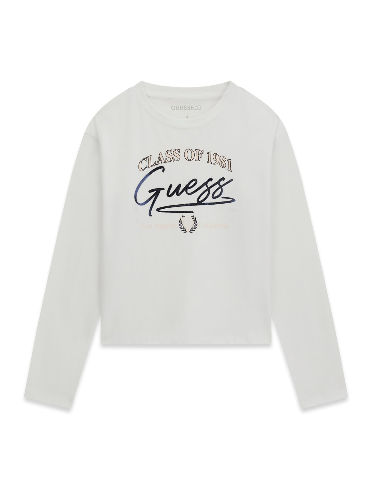 AM Kids - Maglietta manica lunga con scritta guess blu