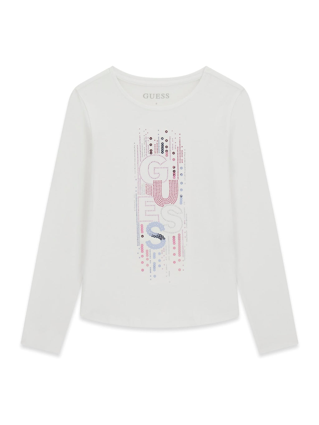 AM Kids - Maglietta manica lunga con scritta verticale guess
