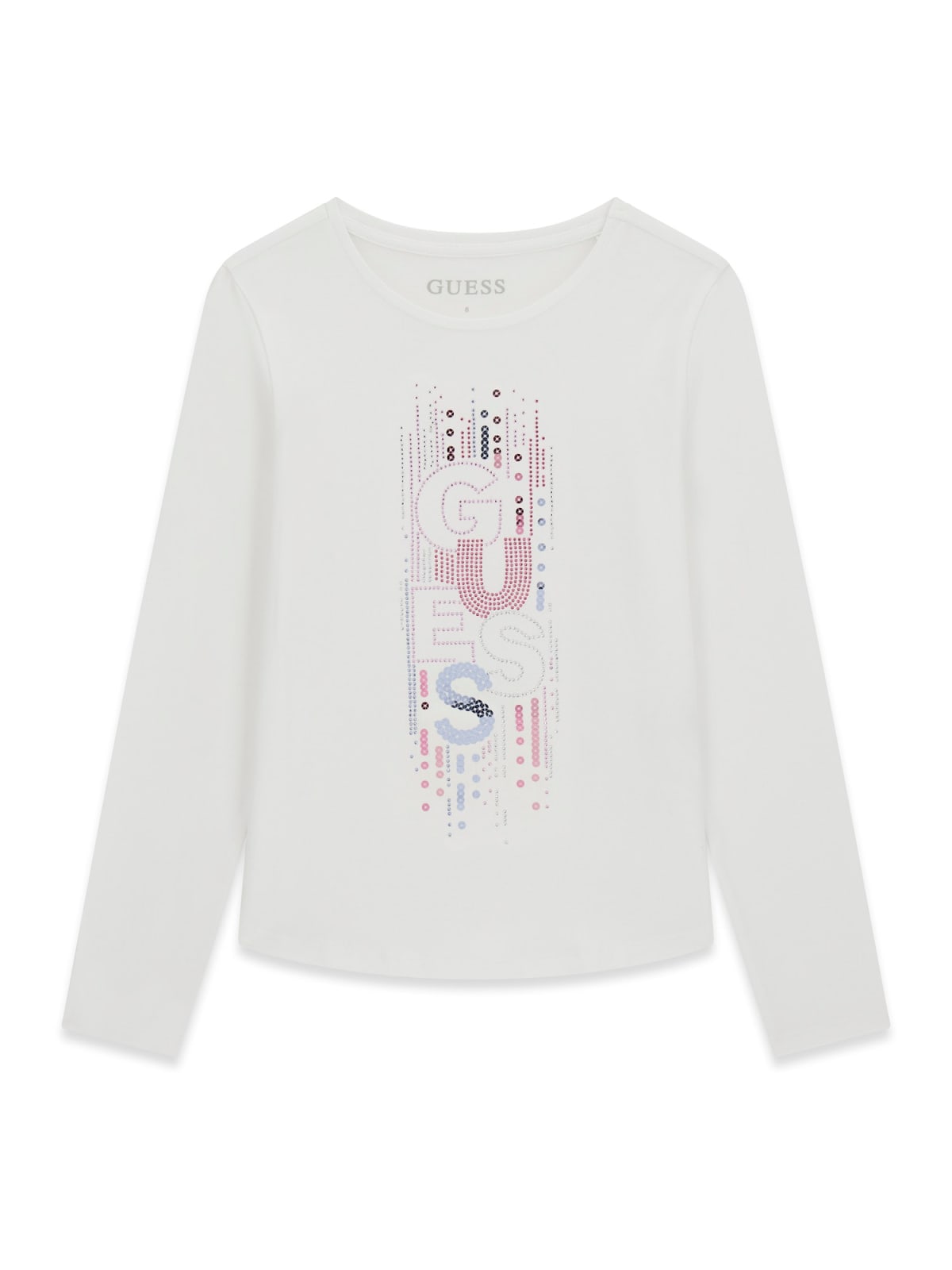 AM Kids - Maglietta manica lunga con scritta verticale guess