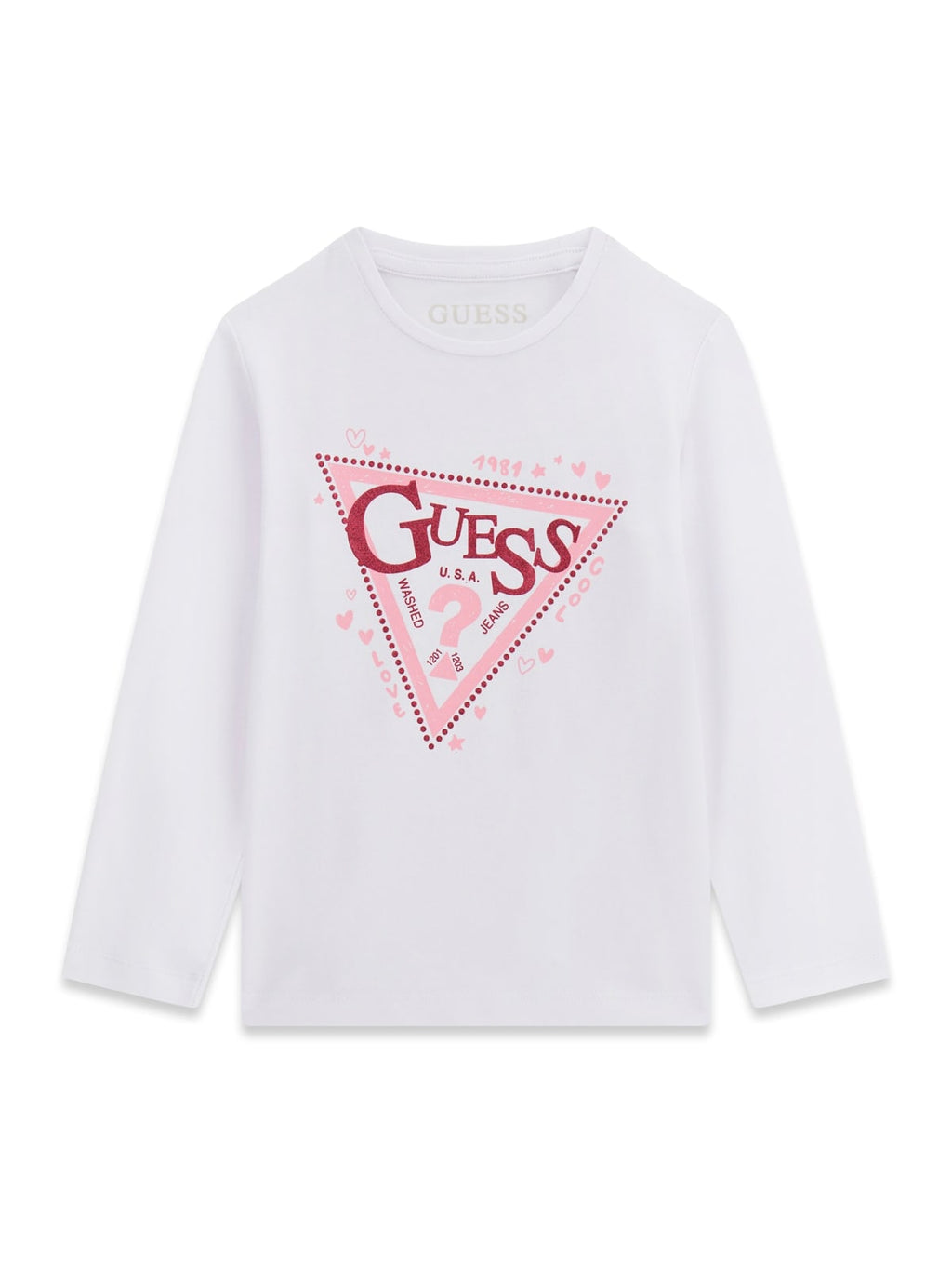 AM Kids - Maglietta manica lunga con triangolo guess