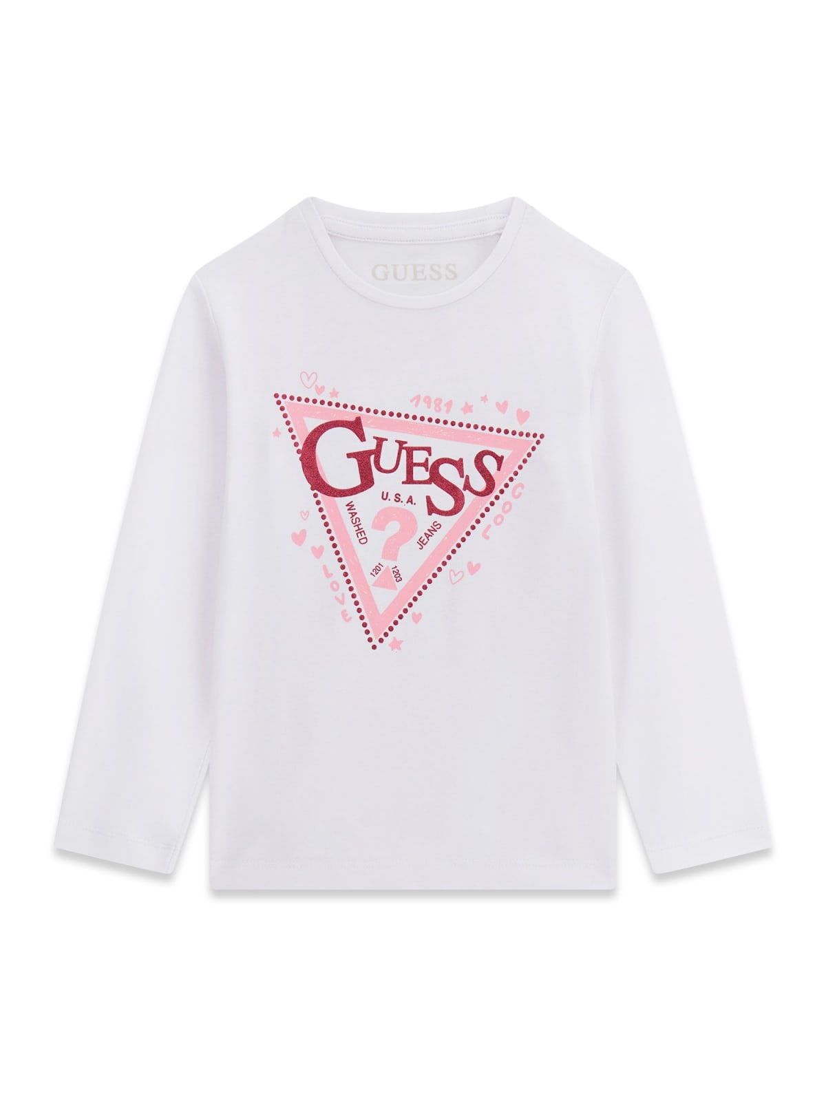 AM Kids - Maglietta manica lunga con triangolo guess