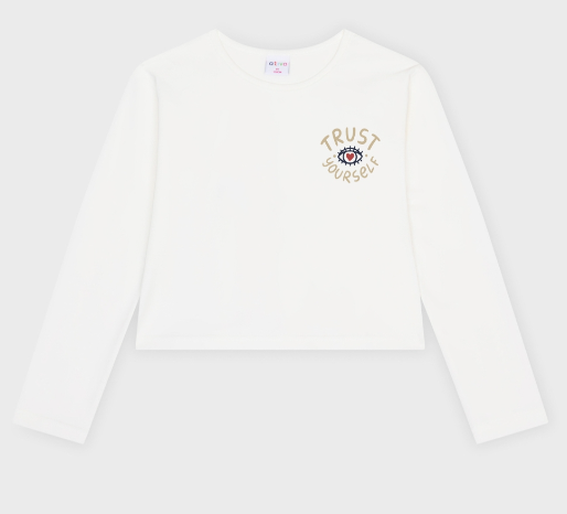 AM Kids - Maglietta manica lunga cropped