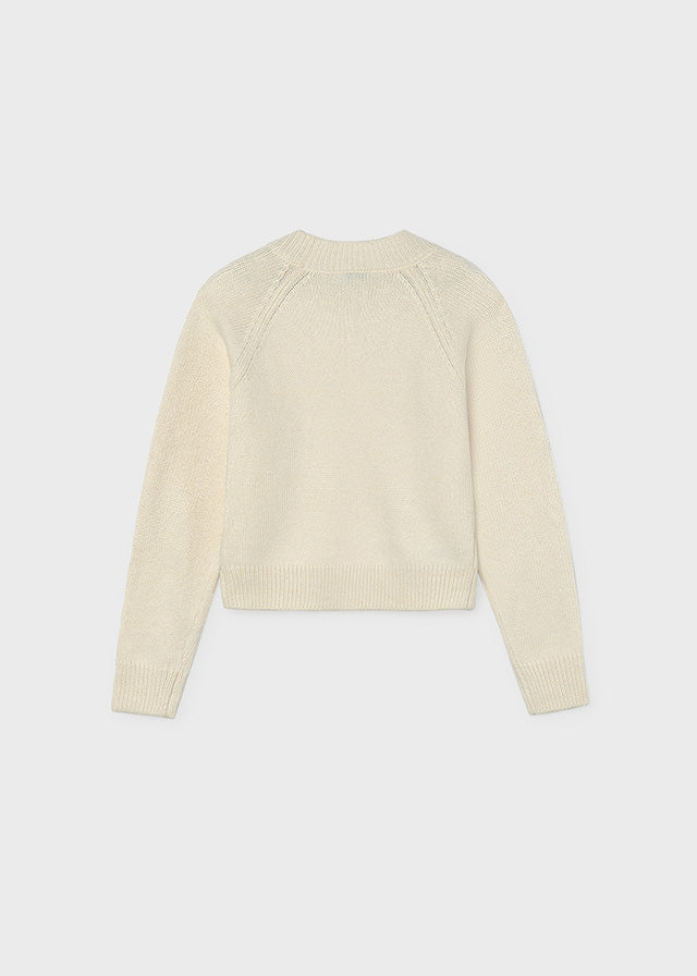 AM Kids - Maglione con applicazione strass