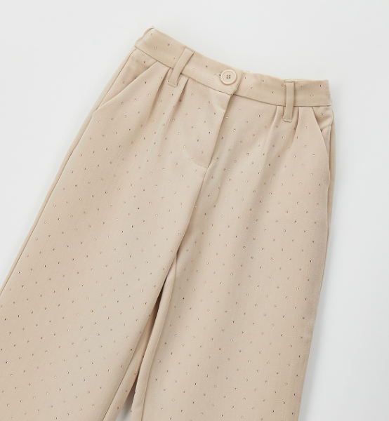 AM Kids - Pantalone con brillantini gamba larga