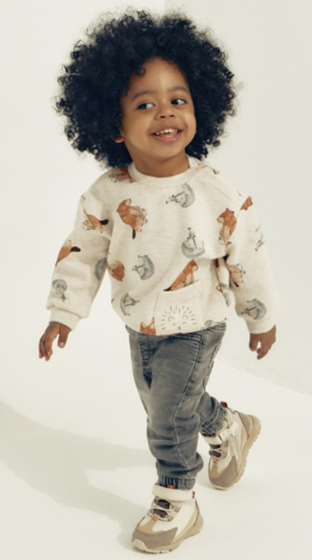 AM Kids - Pantalone soft denim jogger