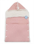 AM Kids - SACCO IN MAGLIA CON INTERNO E CAPPUCCIO IN PELLICCIA NEONATA
