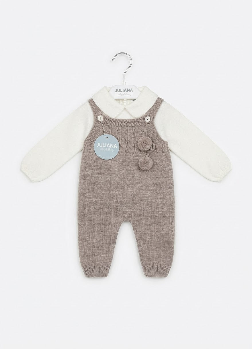 AM Kids - SALOPETTE IN MAGLIA CON MAGLIETTA CORDINATA
