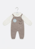 AM Kids - SALOPETTE IN MAGLIA CON MAGLIETTA CORDINATA