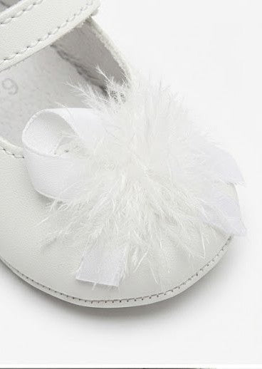AM Kids - Scarpa battesimale con piume