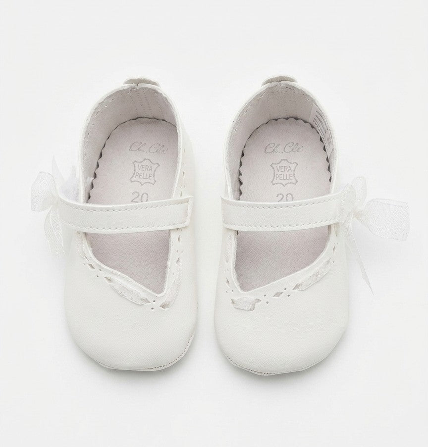 AM Kids - Scarpina battesimale con fiocco laterale