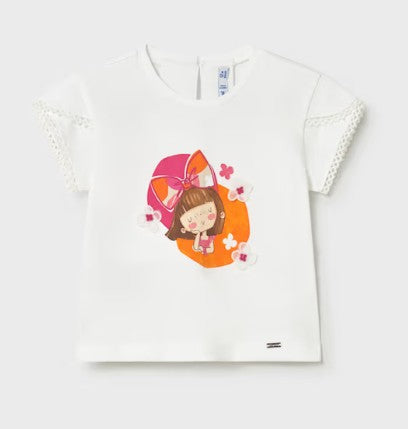AM Kids - T-shirt con fiori e bimba
