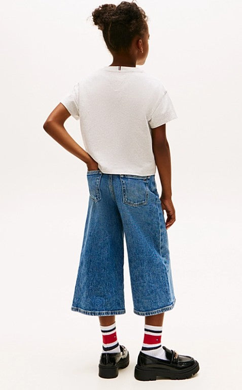 AM Kids - T-shirt cropped con scritta