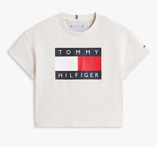 AM Kids - T-shirt cropped con scritta