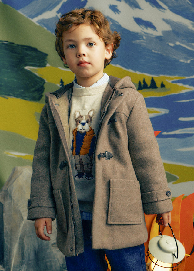 AM Kids - Trench in panno con cappuccio