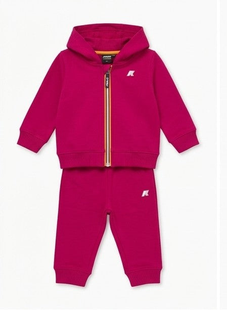 AM Kids - Tuta con zip e cappuccio felpata K-WAY