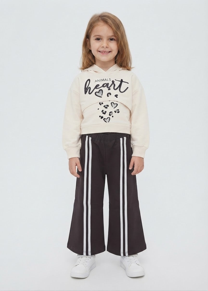 AM Kids - Tuta tre pezzi con cappuccio felpata