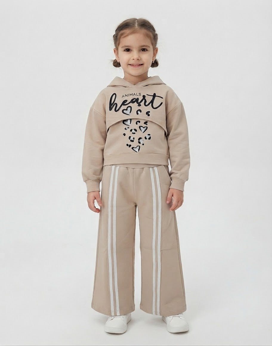 AM Kids - Tuta tre pezzi con cappuccio felpata