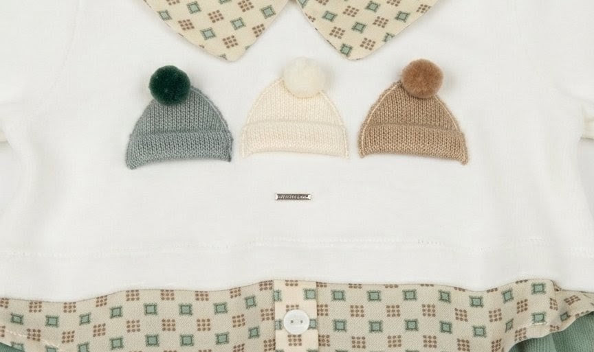 AM Kids - Tutina in ciniglia con cappellini