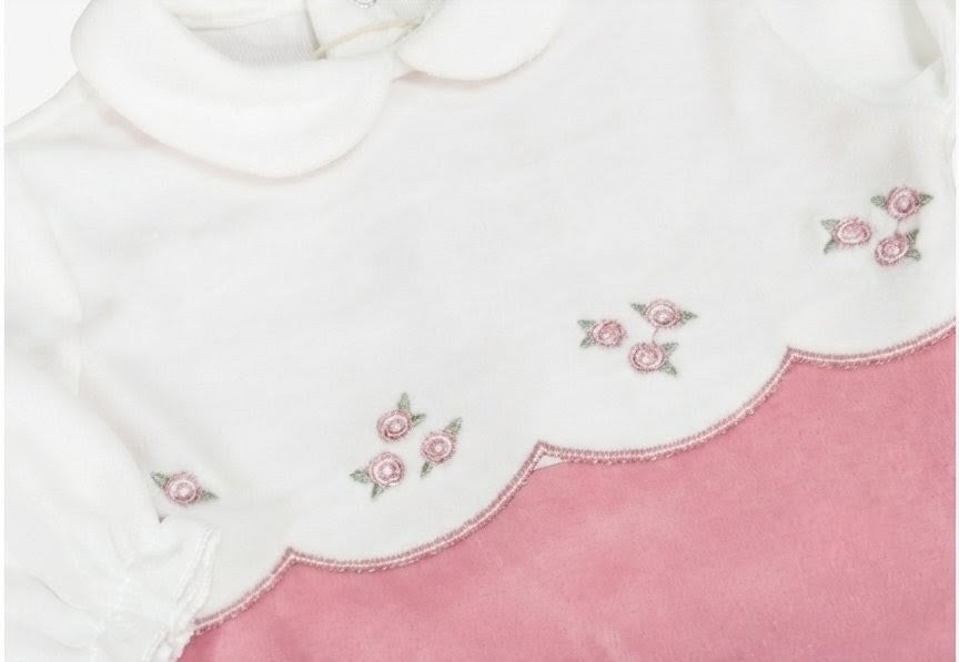AM Kids - Tutina in ciniglia con fiorellini