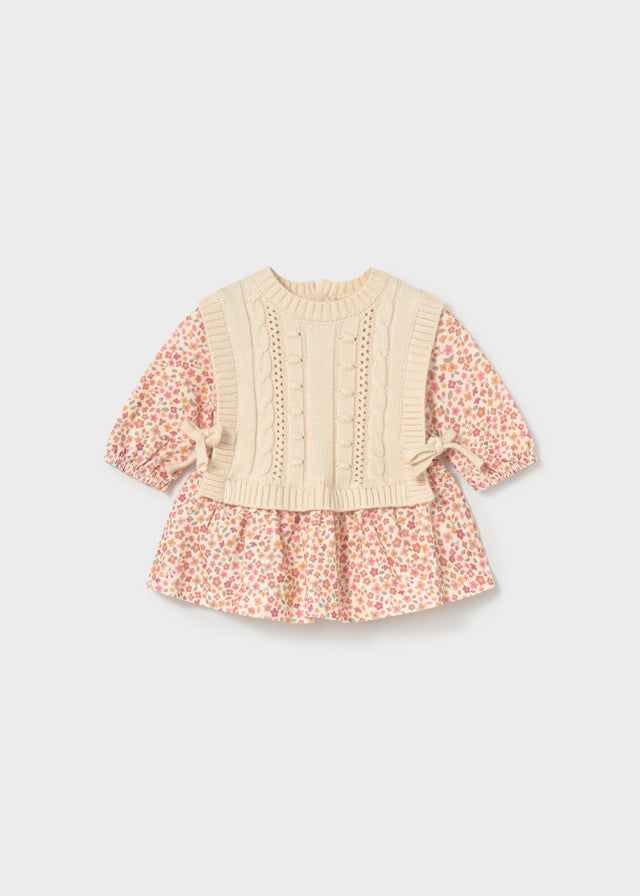 AM Kids - Vestitino a fiori con gilet mayoral