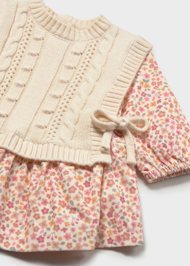 AM Kids - Vestitino a fiori con gilet mayoral