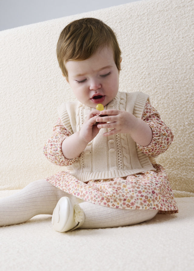 AM Kids - Vestitino a fiori con gilet mayoral