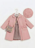 AM Kids - Vestitino con cappottino,cappello e borsetta