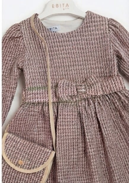 AM Kids - Vestitino con cappottino,cappello e borsetta