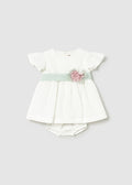 AM Kids - Vestitino con fascia e fiore