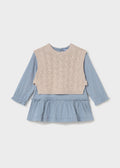 AM Kids - Vestitino con gilet tricot