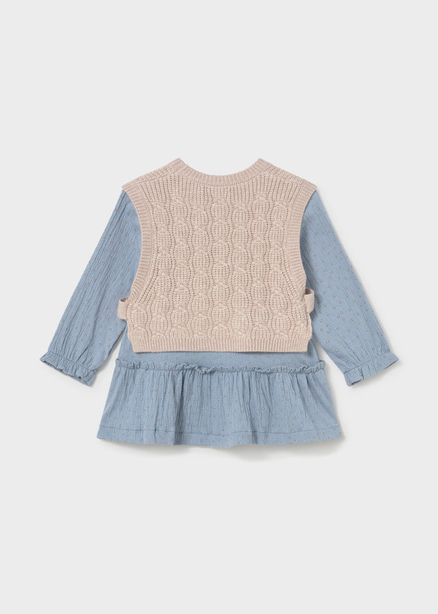 AM Kids - Vestitino con gilet tricot