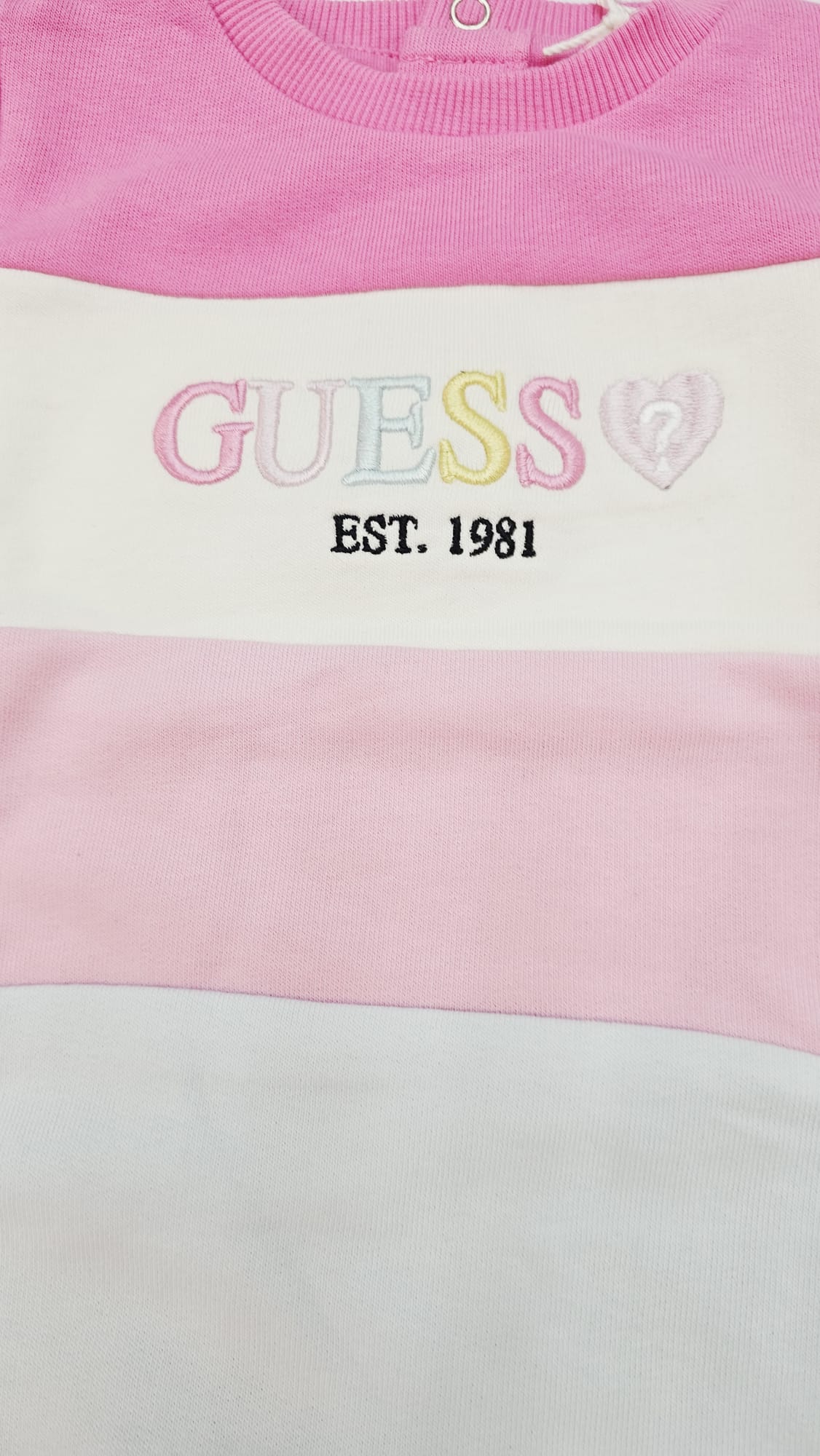 AM Kids - Vestitino con mutandina con scritta guess in rilievo