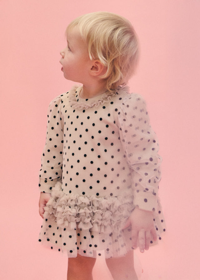 AM Kids - Vestitino in tulle a pois