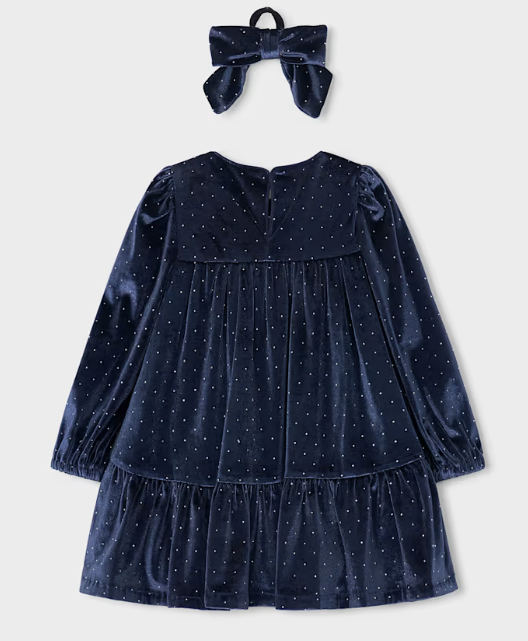 AM Kids - Vestitino in velluto con elastico