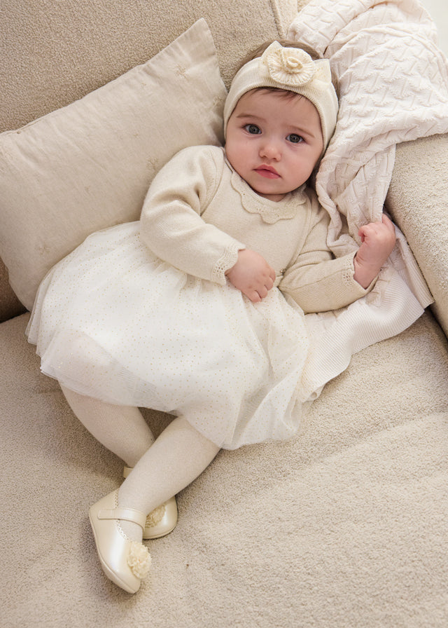 AM Kids - Vestitino tricot e tulle