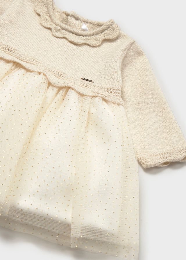 AM Kids - Vestitino tricot e tulle