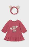 AM Kids - Vestito jacquared con fascia