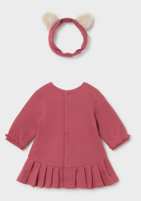 AM Kids - Vestito jacquared con fascia
