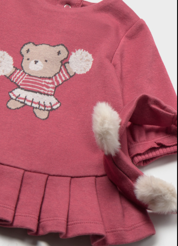 AM Kids - Vestito jacquared con fascia